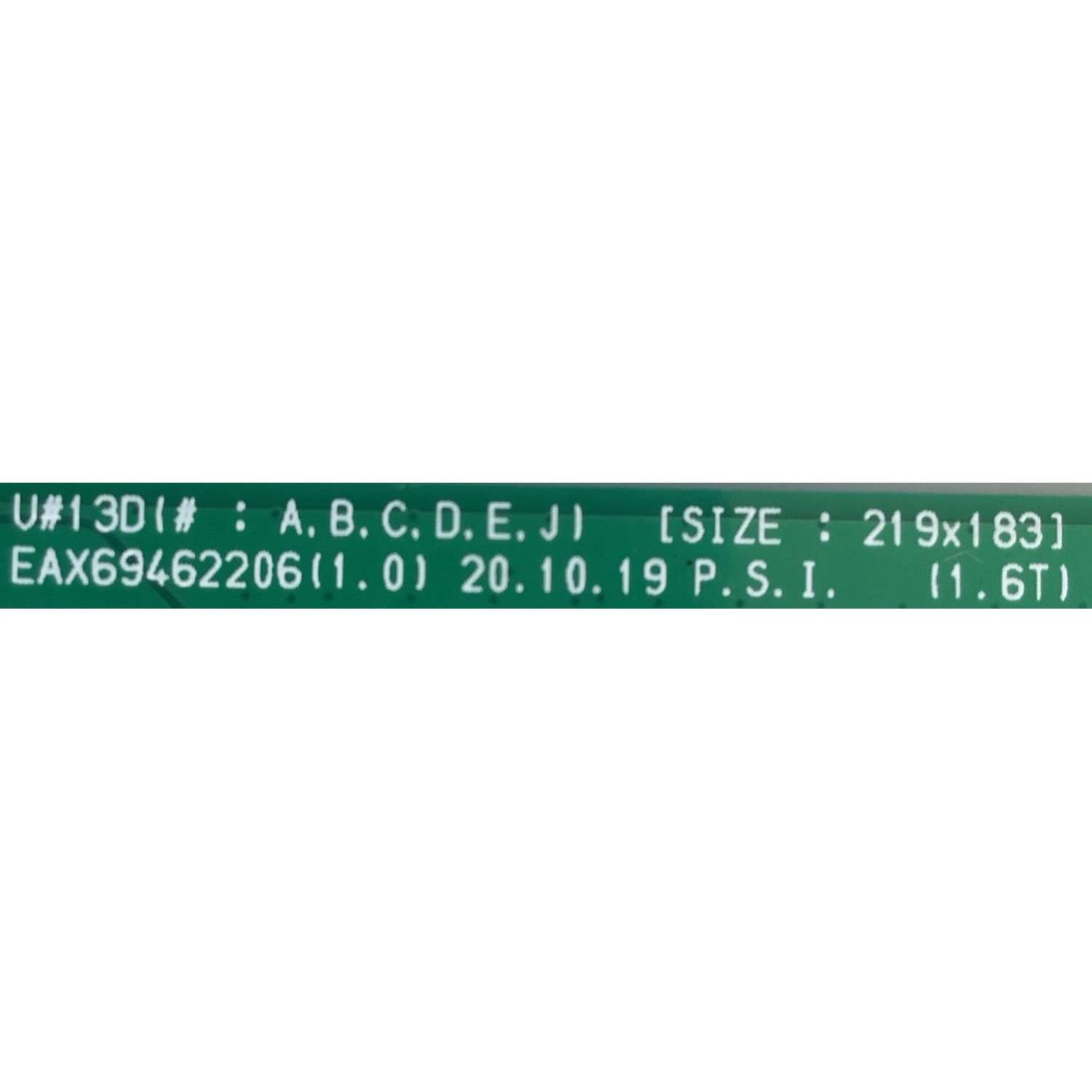 MAIN PARA SMART TV LG 4K UHD (3840 x 2160) con ThinQ AI / NUMERO DE PARTE EBT66748103 / EAX69462206(1.0) / RU1061A8C5 / 1KEBT000-02MZ / PANEL NC700TQG-VSKP1 / DISPLAY JE695R3HD87 / MODELO 70NANO75UPA - Imagen 3